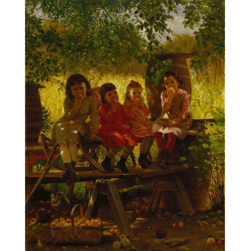 "The Cider Mill" par John George Brown - Art mural sur toile tendue avec châssis