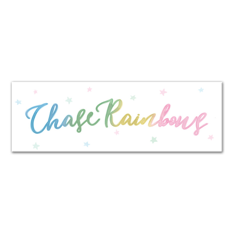 Art sur toile chase rainbows Magruder, L 60 po x H 20 po x P 1,25 po, Toile tendue