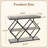 Farmhouse Narrow Entryway Console Table, 3-Tier Storage, Geometric Metal Legs-1511934914-1511934912
