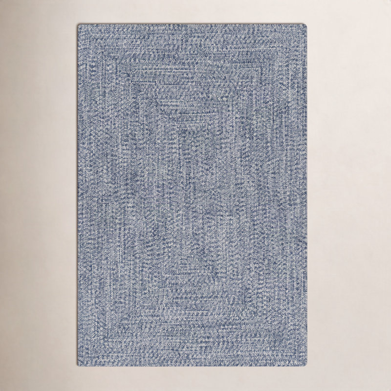Tapis bleu marine intérieur / extérieur Leroux, Rectangle 8 pi 6 po x 11 pi 6 po