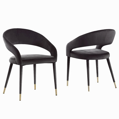 Ensemble de 2 chaises en velours Modern