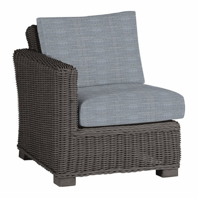 Rustic Woven Sectional Left - Slate Gray