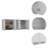 Sierra 7-Shelf 4-Door 2-Piece Kitchen Set, Upper Wall Cabinet And Kitchen Island White And Light Oak-380016897
