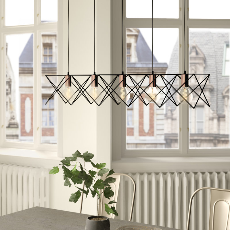 Lorenz 5 - Light Kitchen Island Pendant, Black/Copper