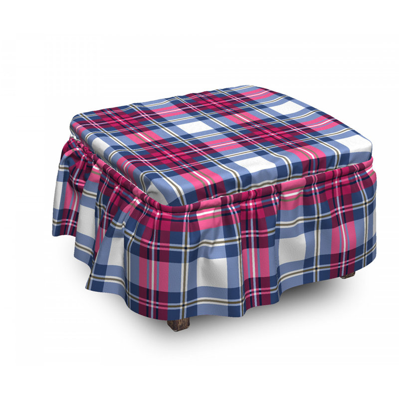 Housse pour repose-pieds tartan
