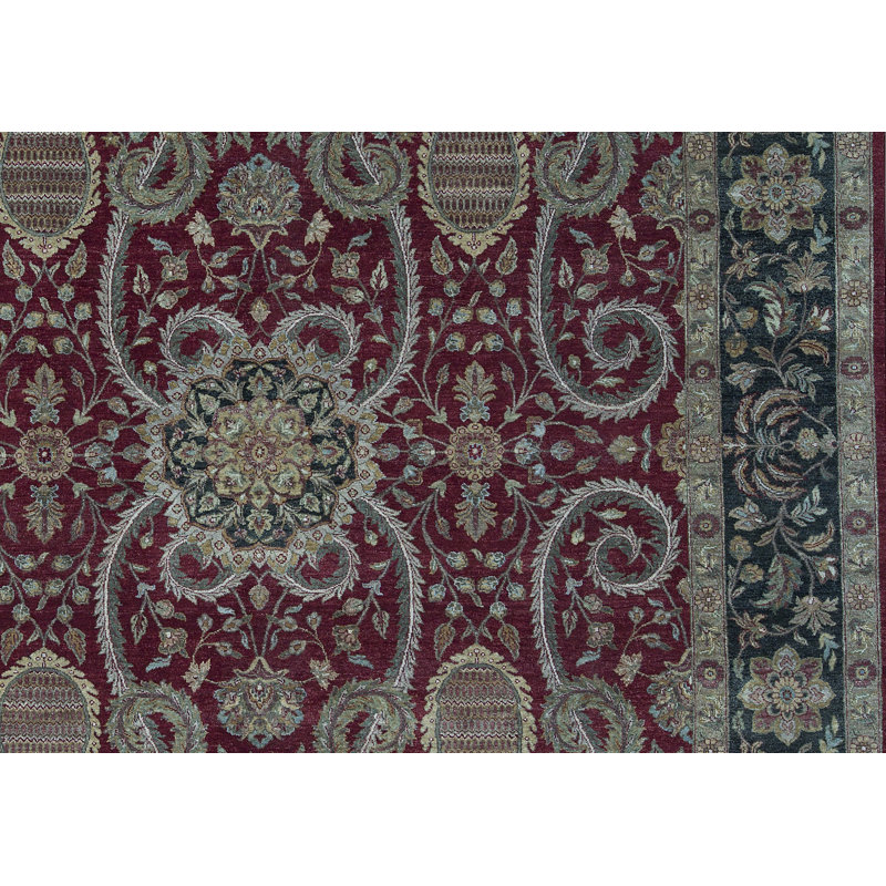 Tapis rouge noué à la main de haute qualité
