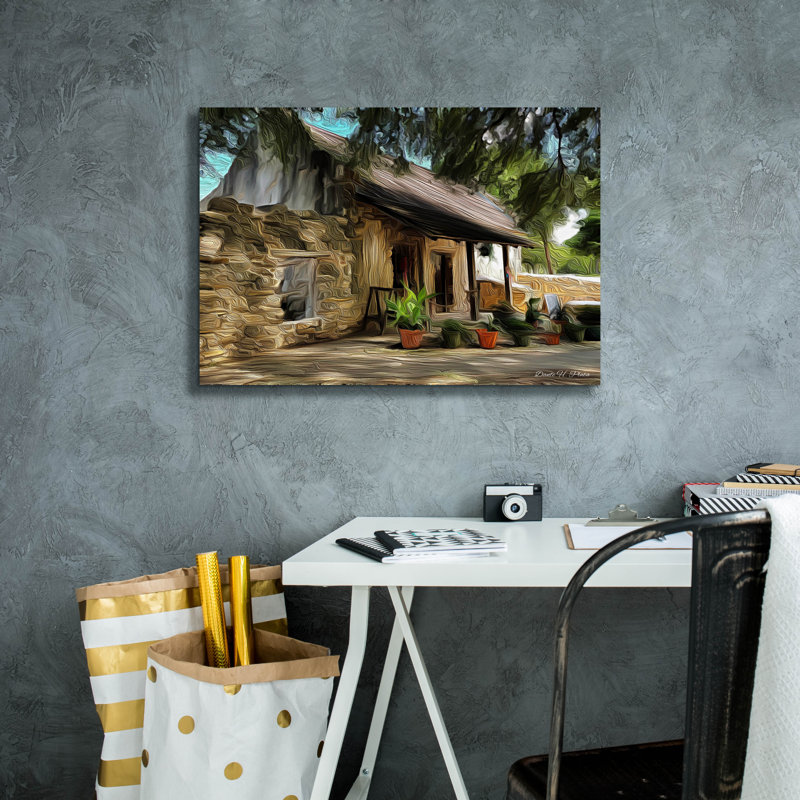  «Mission House 02» par Dante Plata, art mural sur toile, 26 po x 18 po