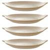 Stoneware Plate with Handles, Cream and Plum Crackle Glaze