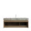 Meuble-lavabo 48 po, rangement en contreplaqué flottant, 2 portes, 1 tiroir, comptoir en pierre frittée grise, style chêne blanc, style antidérapant, finition-899536950-899536944
