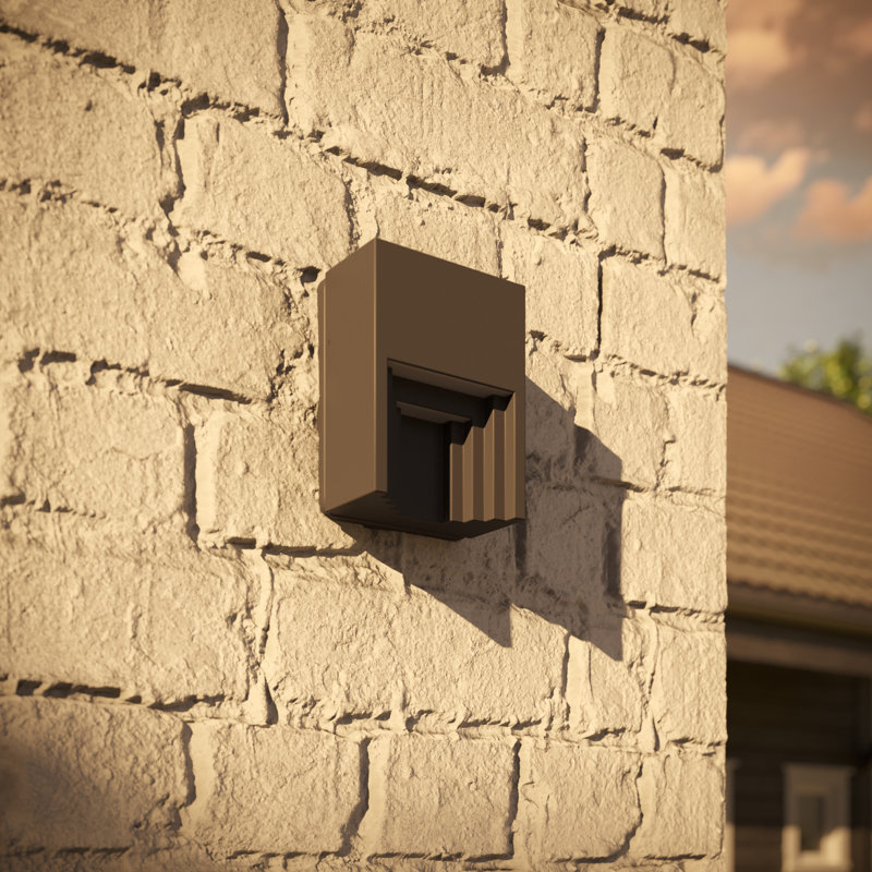 Ephesus Aluminum Weatherproof LED Wall Light - Unique Downlight Fixture With Integrated LEDs, Dark Gray