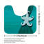 Ensemble de 3 tapis de salle de bain Teal