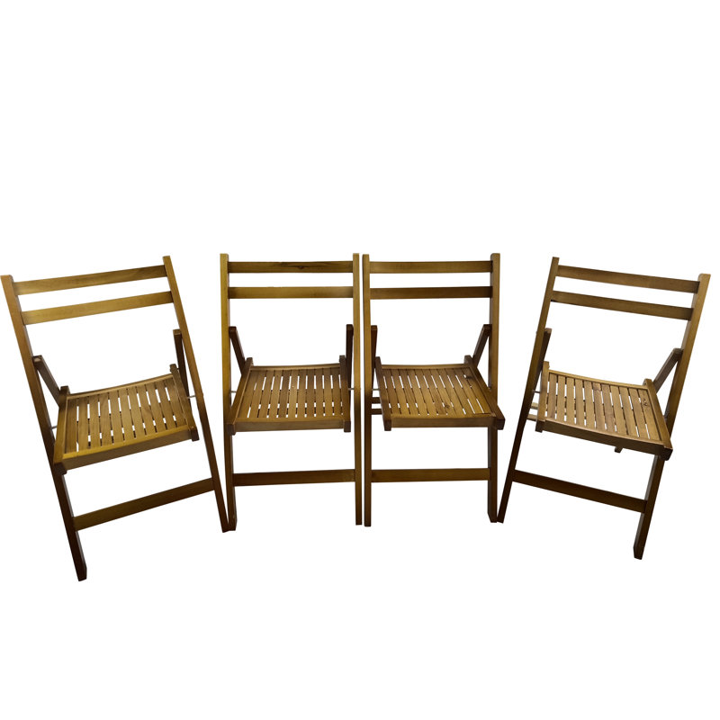 De 4 chaises pliantes en bois massif pour une expérience agréable dans des pièces de chaises pliantes couleur miel