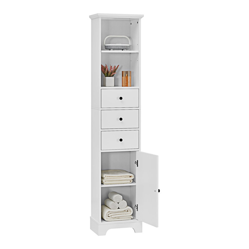 Armoire de rangement autoportante pour salle de bain