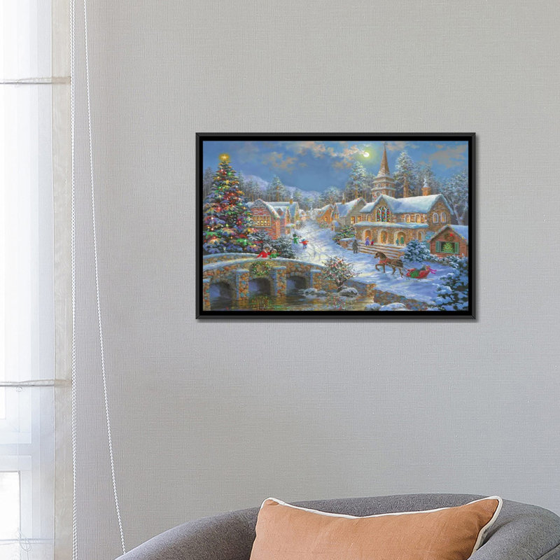 «Heaven on Earth II», reproduction d'art sur toile, H 32 po x l 48 po x P 1,5 po, Toile avec cadre noir, Pas de tapis