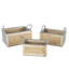 Ensemble de 3 paniers en bois massif