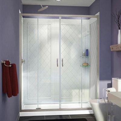 Visions 60" x 36" x 76.75" Frameless Shower Enclosures