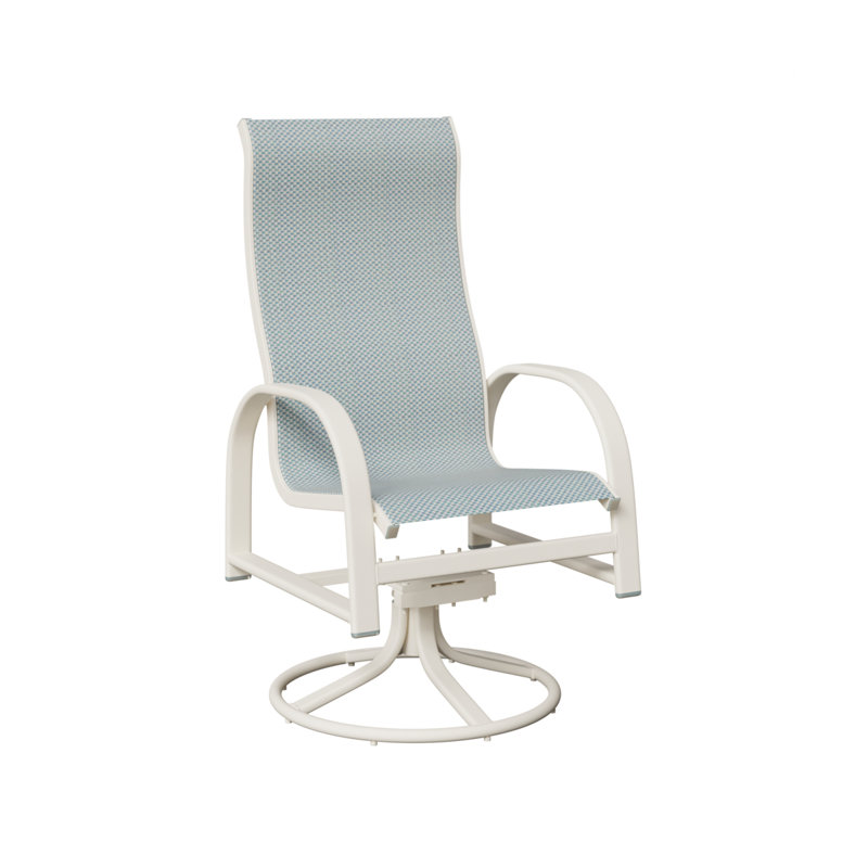 Chaise berçante berçante berçante Berlin, Interlock Calypso, Blanc mat