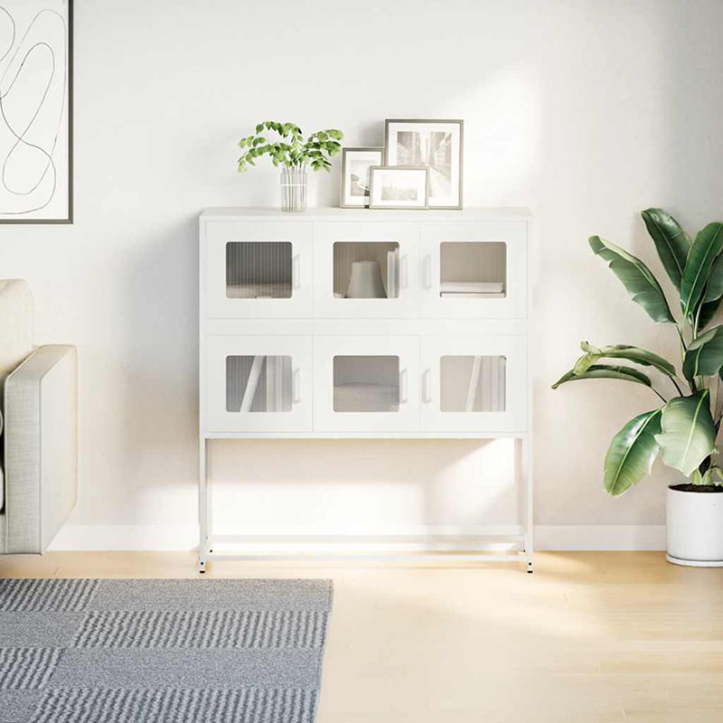 Sideboard 100.5X39x107 Cm Cold-Rolled Steel, White