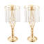12 grands pots de fleurs en cristal 49 cm / 19,3 po pour décoration de fête