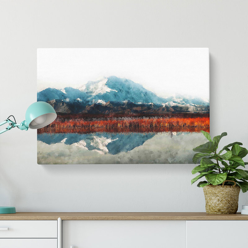 Denali Mount Mckinley Painting - Wrapped Canvas, 35cm H x 50cm W x 3cm D
