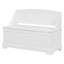 Banc à chaussures TREXM avec rangement dissimulé rétro et coussin, blanc-1181615572