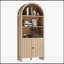 Bibliothèque 71 po de hauteur avec dessus arqué et armoire de rangement-1416488168