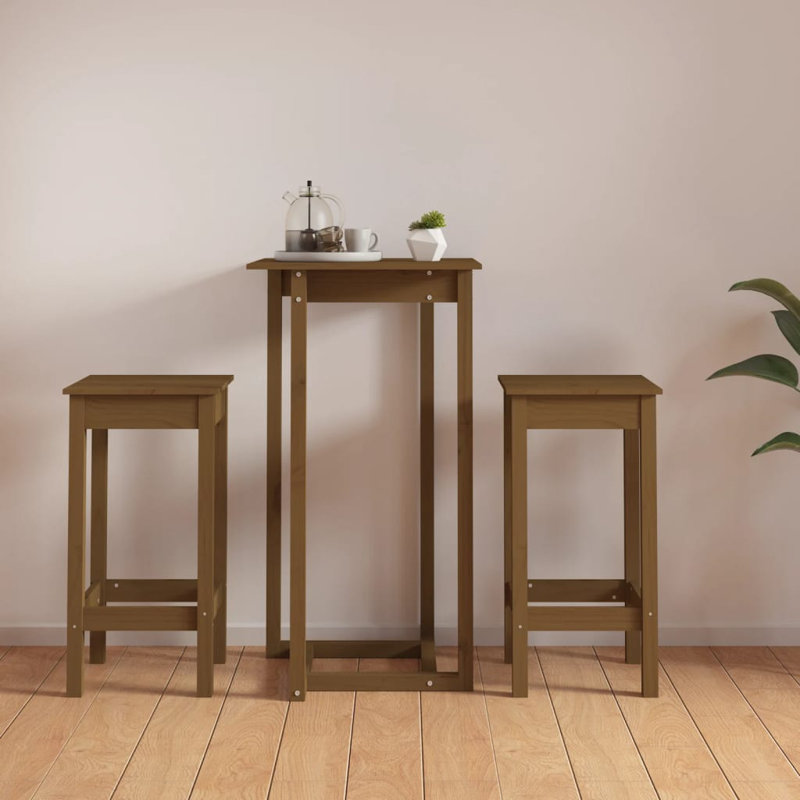 O'Hanlon Solid Wood Dining Set, Brown
