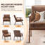 Chaise confortable de style Mid-Century moderne avec structure en bois massif et coussin éponge haute densité pour toute pièce-118353668