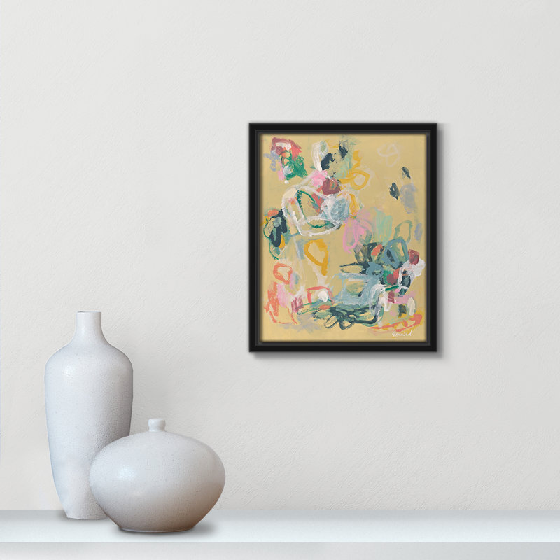 «Living In Colours» par Marisol Evora, L 9,5 po x H 11,5 po, Cadre flottant noir