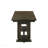 Rectangular Extendable Dining Table 18" Leaf Trestle Pedestal Base Dark Wood