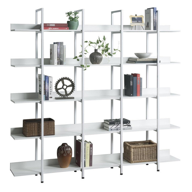 179.6cm H x 180.1cm W Steel Bookcase, White