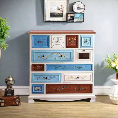 Living room bedroom twelve drawer accent chest