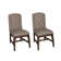 Angelyka Linen Upholstered Side Chair in Brown