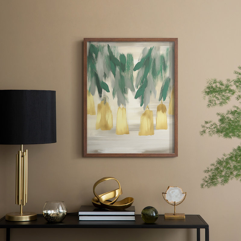 «Christmas Holiday Art CCLII», reproduction encadrée - bois massif, H 30 po x l 24 po, Noyer