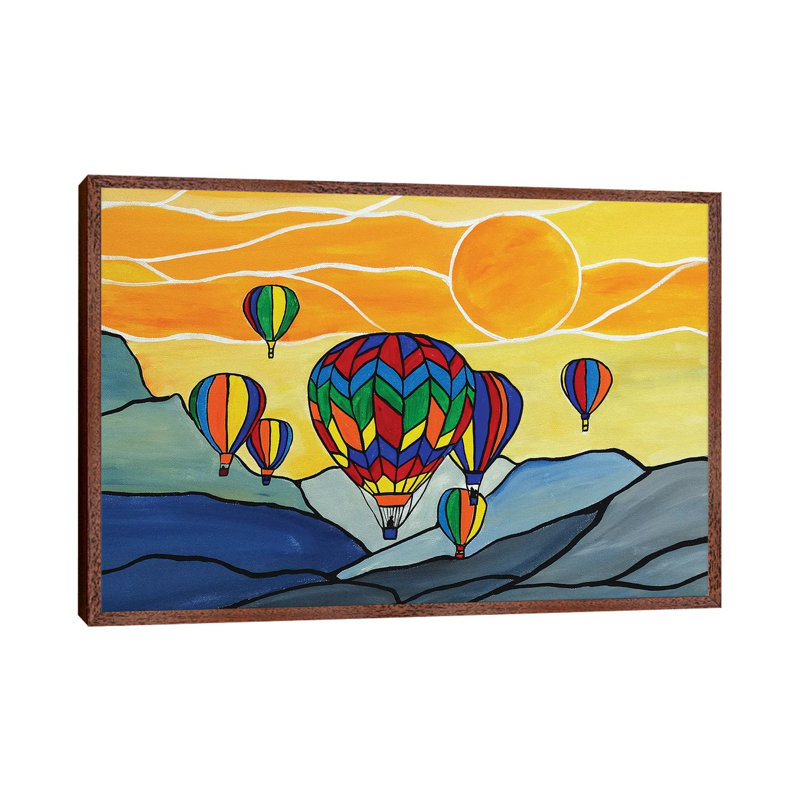 Hot Air Balloons by Rachel Olynuk - Gallery-Wrapped Canvas Giclée on Canvas, Classic Wood Framed, 66.04 cm H x 45.72 cm W