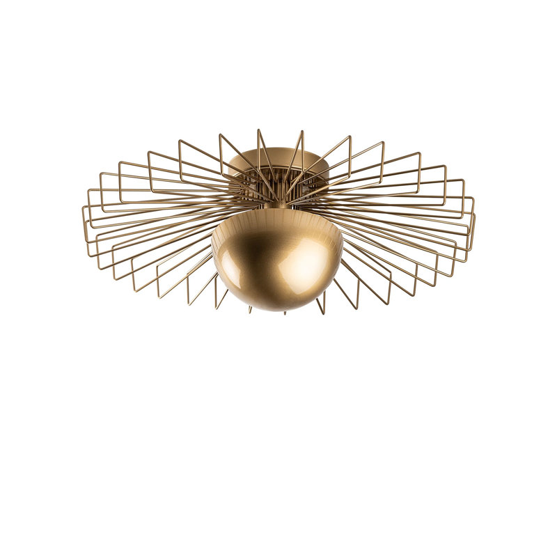 Élégant lustre doré, 60 x 60 x 24 pouces | Corps en métal robuste, capuchon de 20 po x 6,3 po, plaque de base de 16 po x 4 po | Douille G9 8 W maximum (ampoule non incluse) | Parfait pour la salle à manger et les espaces de vie, design élégant et moderne