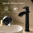VanoFall Waterfall Vessel Matte Black Single Hole, Single Handle With Drain Assembly-97742741
