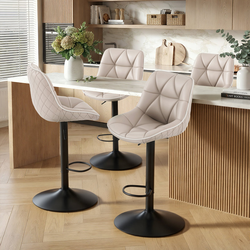 Ensemble de 2 tabourets de bar Modern, Beige