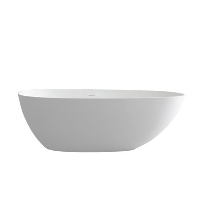 67" Premium Solid Surface Deep Soaking Bathtub