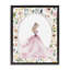 Princesse rose avec cadre flottant à bordure perlée, conception par Christine Simpson, art-67577817-67577816