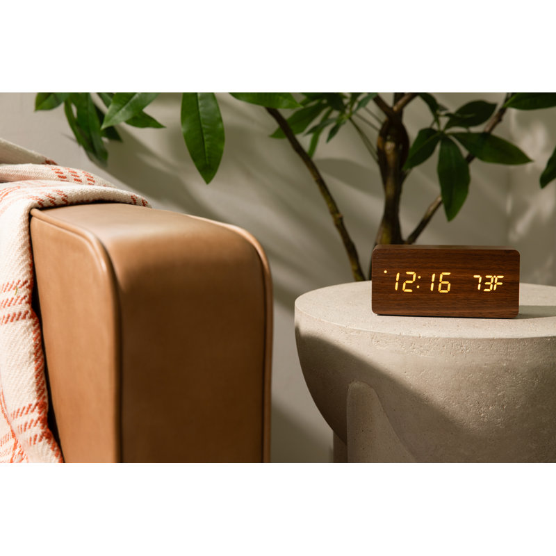 AuraForm Digital Clock, Espresso