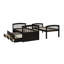 Lit simple superposé avec échelle, barrière de sécurité, lit gigogne simple à 3 tiroirs pour chambre d'adolescent, mobilier de chambre d'amis (espresso)-1575214257