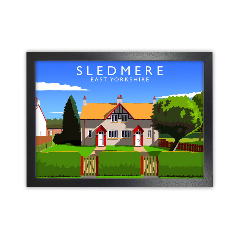 Sledmere by Richard O'Neill - Print, Black Framed, 64cm H x 88cm W x 3cm D