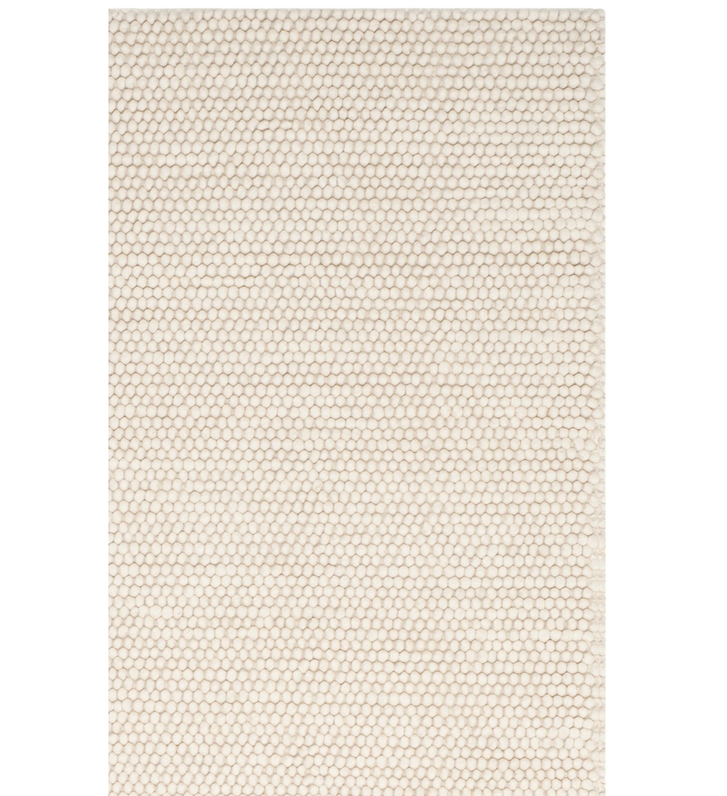 Elle Ivory Hand-Woven Wool Rug, Rectangle 12' x 18'