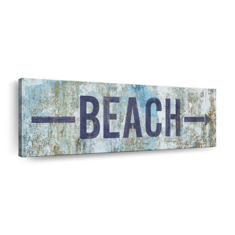 " Beach Sign " by Charles B, 12" H x 36" W x 1.25" D