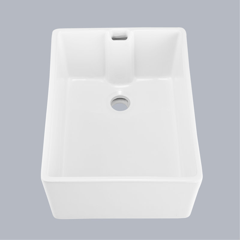Kitchen Ceramic Sink White 23.6"X18" - , Scratch-, Practical Kitchenware Food Debris-