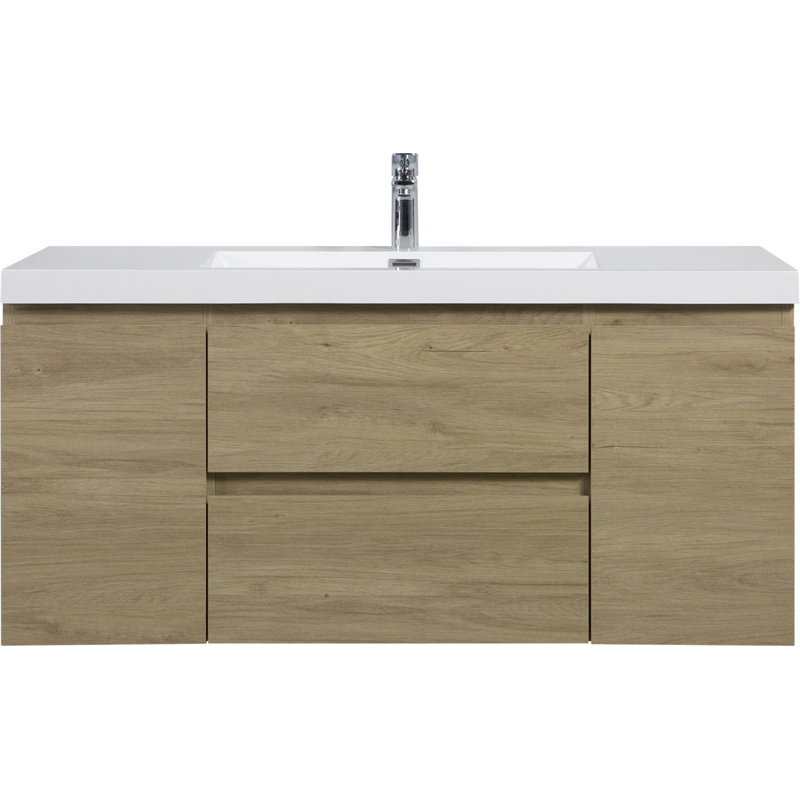 48" Floating Bathroom Vanity With Sink, Gray