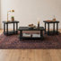 Rundell Black 3-Piece Coffee Table & End Table Set
