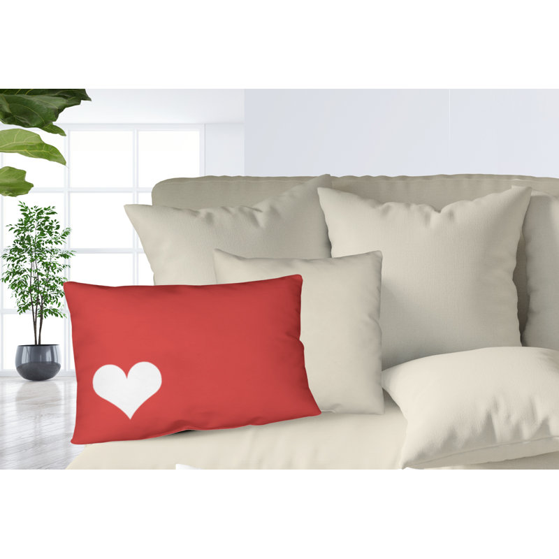 Sweet Outdoor Reversible Throw Pillow, Coral