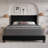 Elinah King Tufted Upholstered Wingback Panel Bed-588244532-588244535
